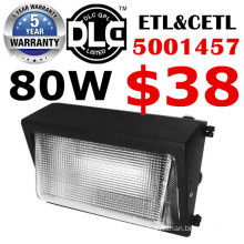 Hot sale new arrivals 2018 UL ETL DLC CE listed 130lm/w outdoor using led wall light 80watt 100watt 120watt